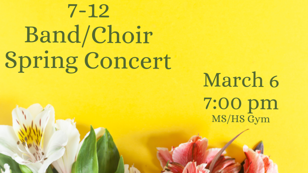 MS/HS Spring Concert Flyer